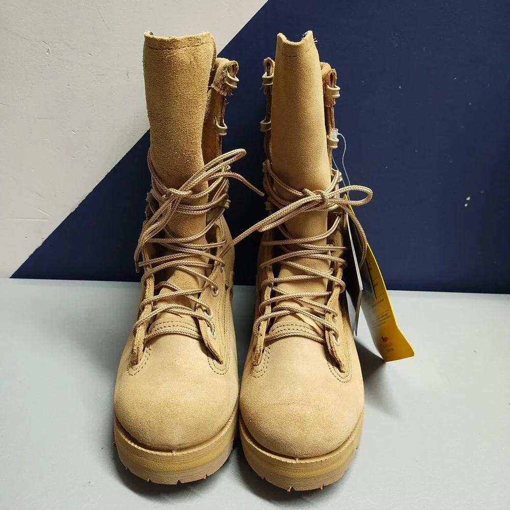 Belleville Infantry Military Combat Boots Unisex M3/W5 Tan Gore-Tex Lace Up EUC